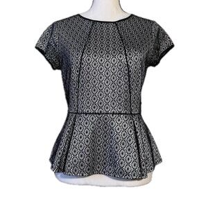 Black and white worthington top